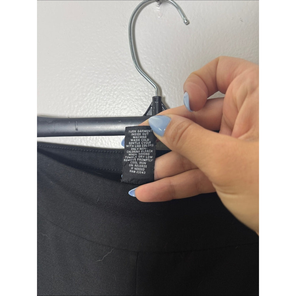 New York & Company Black Wide-Leg Knit Pants Size Medium