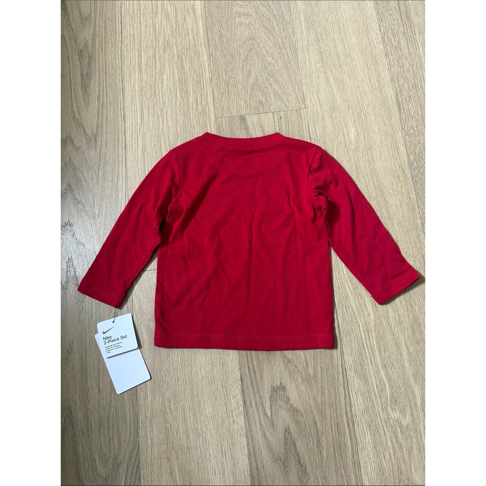 Nike Red Long Sleeve Kids' Swoosh Tee Size 12 Months NEW!