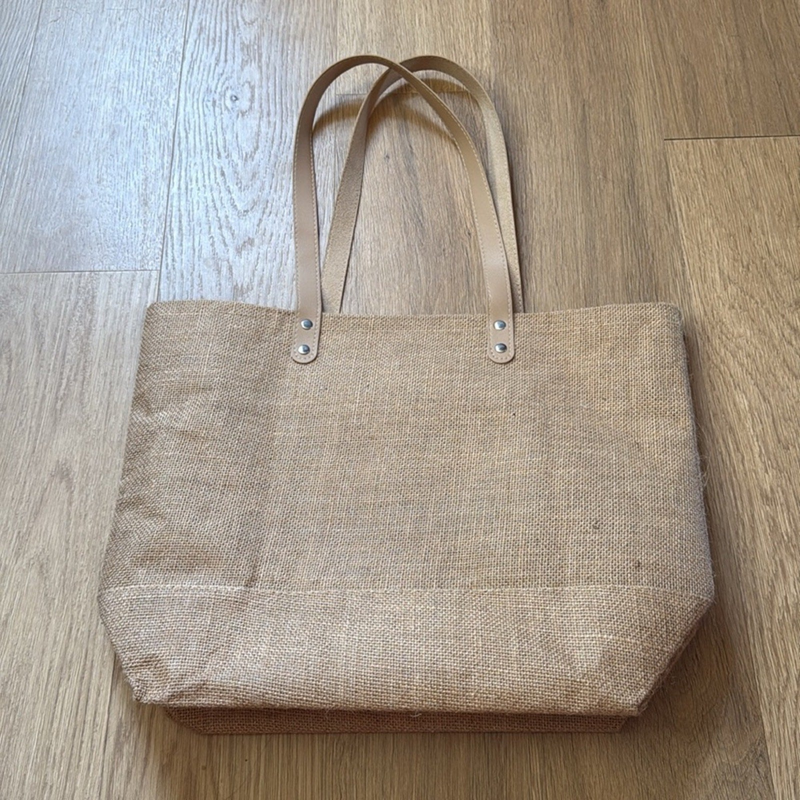Event Blossom Tan Jute Tote Bag