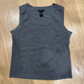 89th & Madison Woman Gray Silver Metallic Knit Sleeveless Top Size 1X