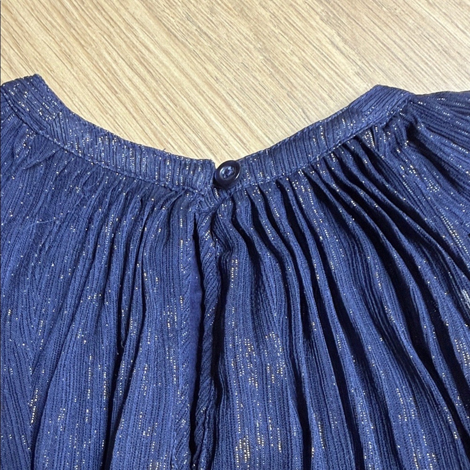 Baby GAP Navy and Silver Metallic Dress Size 12-18 Months