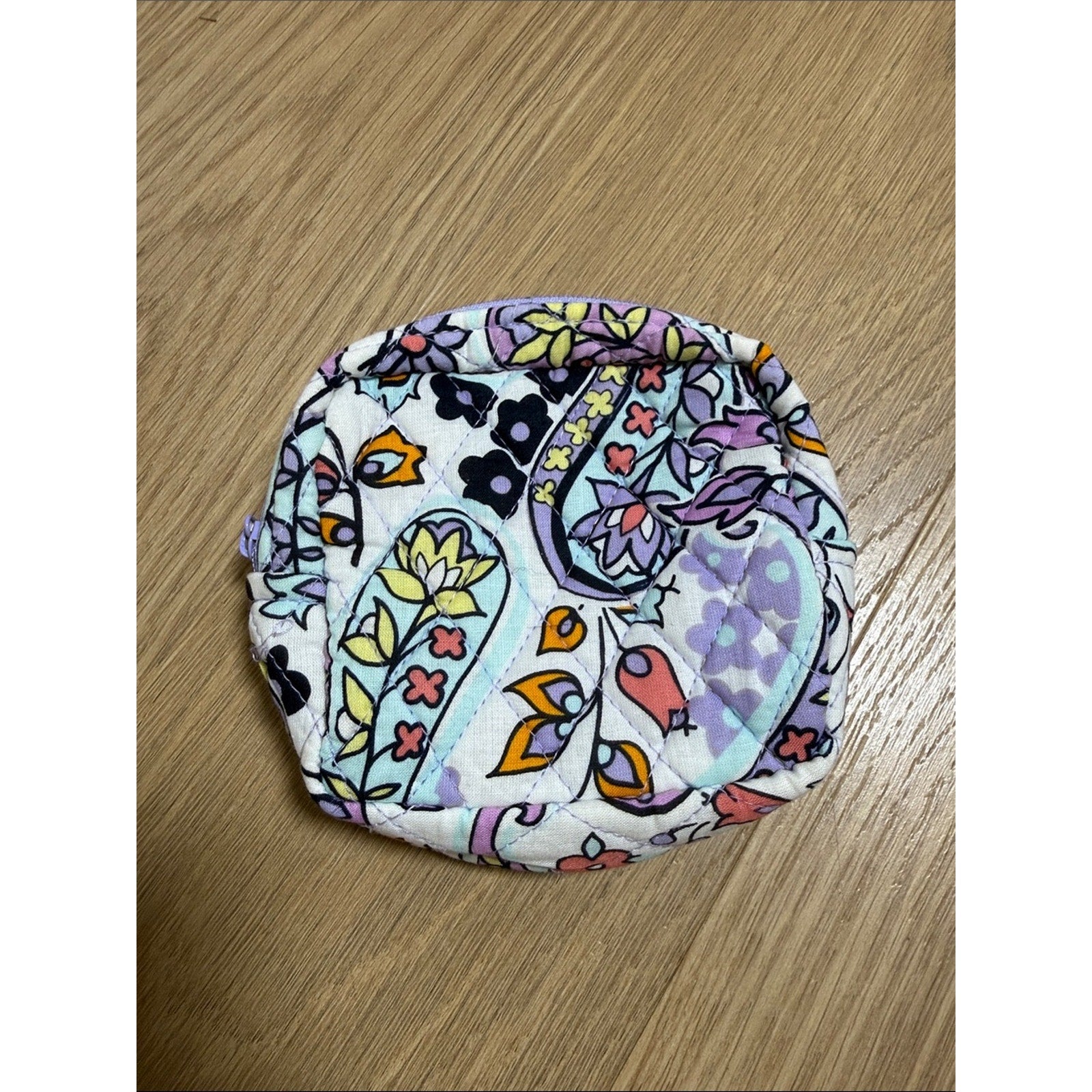 Vera Bradley Mini Quilted Floral Pouch - Purple Multi