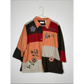 Marsh Landing Rust & Red Patchwork Button-Up Shirt / Shacket XL