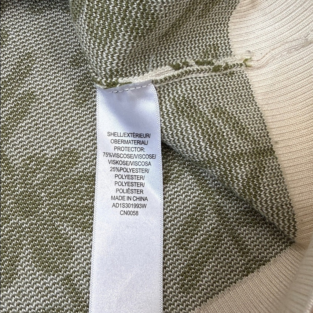 Adrianna Papell Green Floral Jacquard Crew Neck Sweater Size 1X