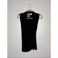 Norma Kamali Sleeveless Black Draped Faux Wrap Top Size XS