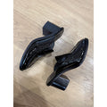 Dolce Vita Mali Heeled Loafer Mules in Black Patent Leather Block Heel Size 9.5