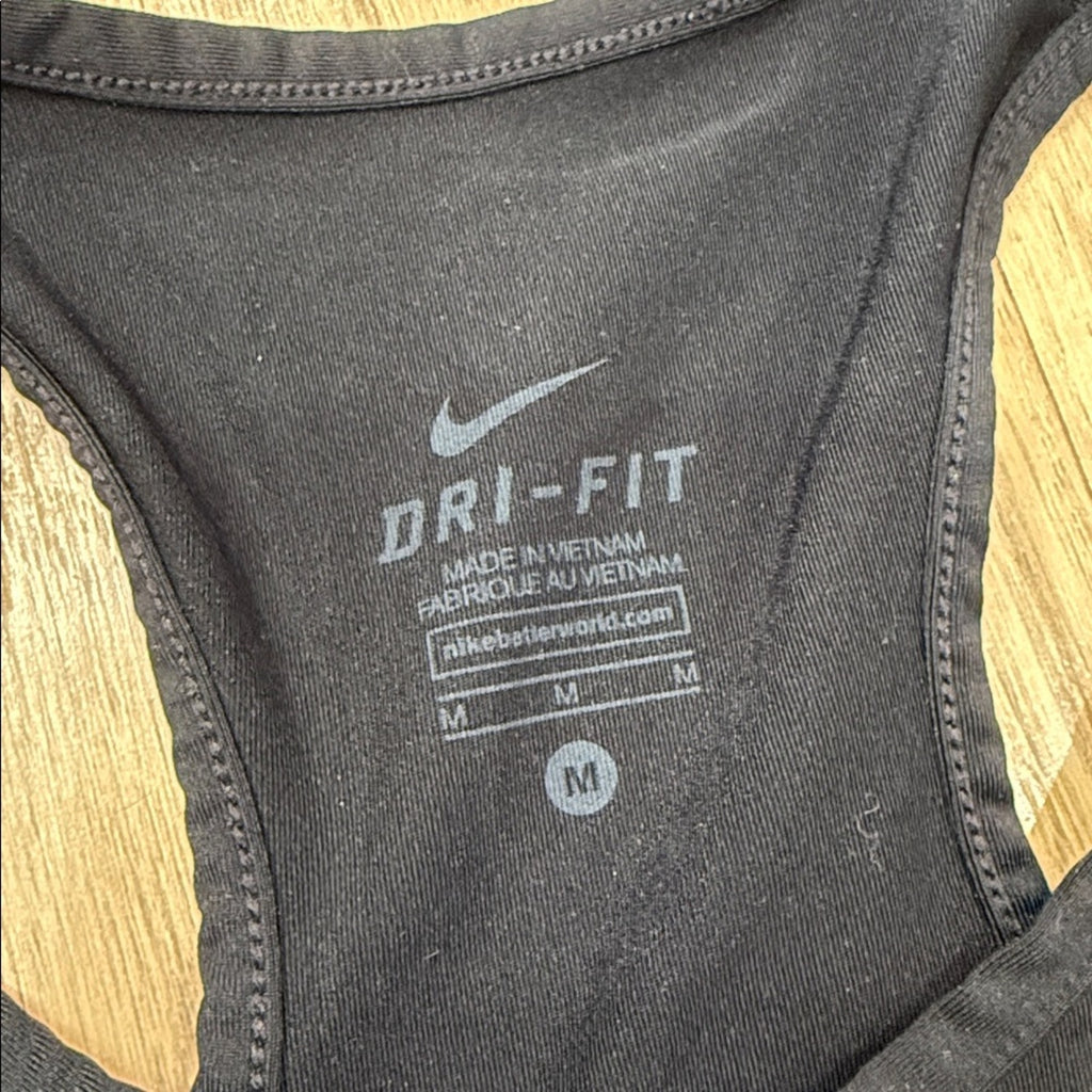 Nike Dri Fit Women's Black and White Athletic Tank Top Size Medium