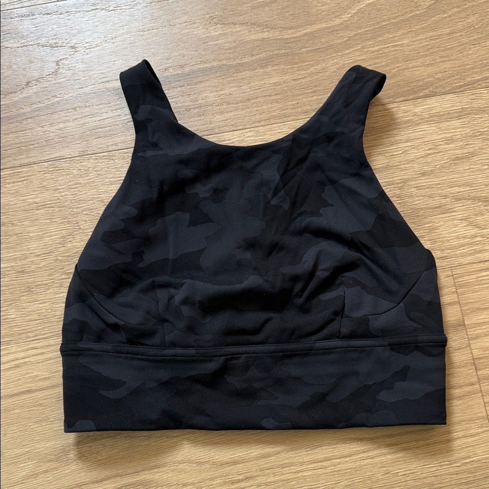 Lululemon Black and Gray Camouflage Sports Bra Size 6