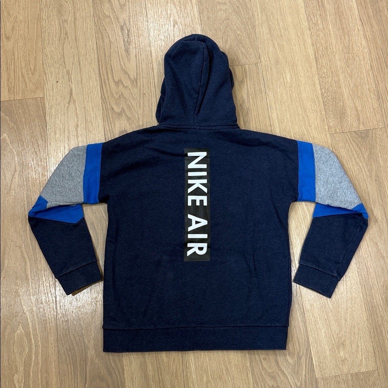 Nike Children's NSW Air Fleece Full Zip Hoodie Blue/Gray Size XL