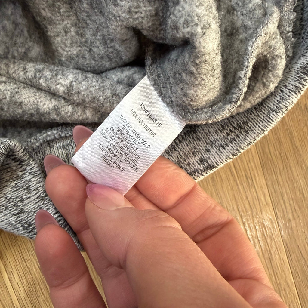 Derek Heart Women's Funnel Neck Pullover - Heather Gray Space Dye Fleece Size Small