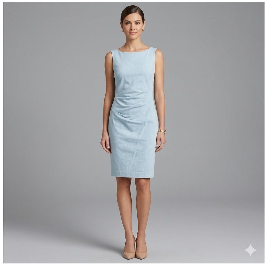 Sara Campbell Blue Sleeveless Cocktail Dress Size 4