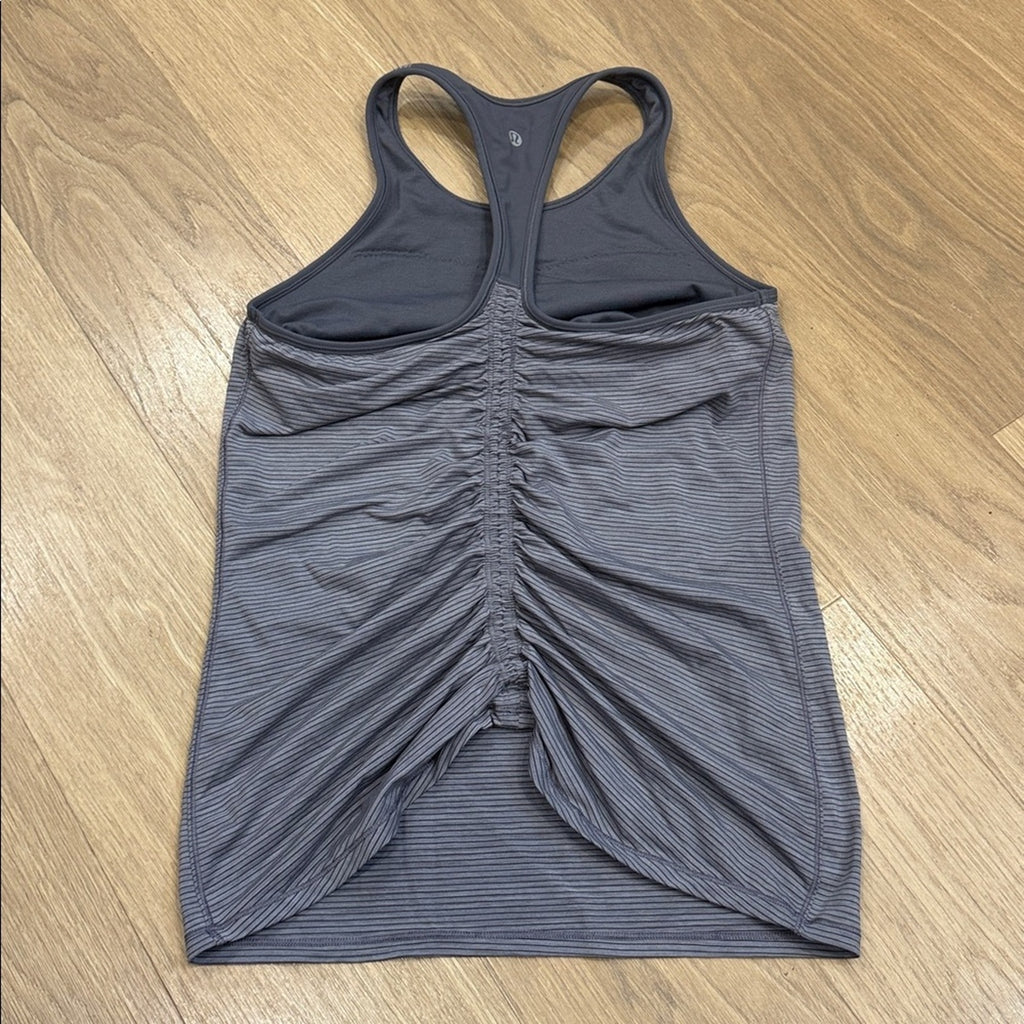 Lululemon Ruche of Adrenaline Tank - Heathered Titanium - Size 8