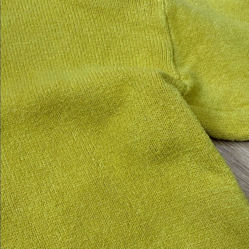 T Tahari Women's Yellow Crew Neck Sweater Size Medium