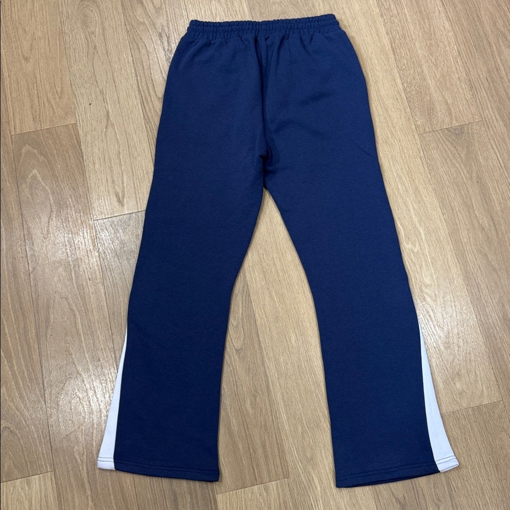 Boohoo Man Navy Blue Sweatpants with White Accents Limited Edition NWT!