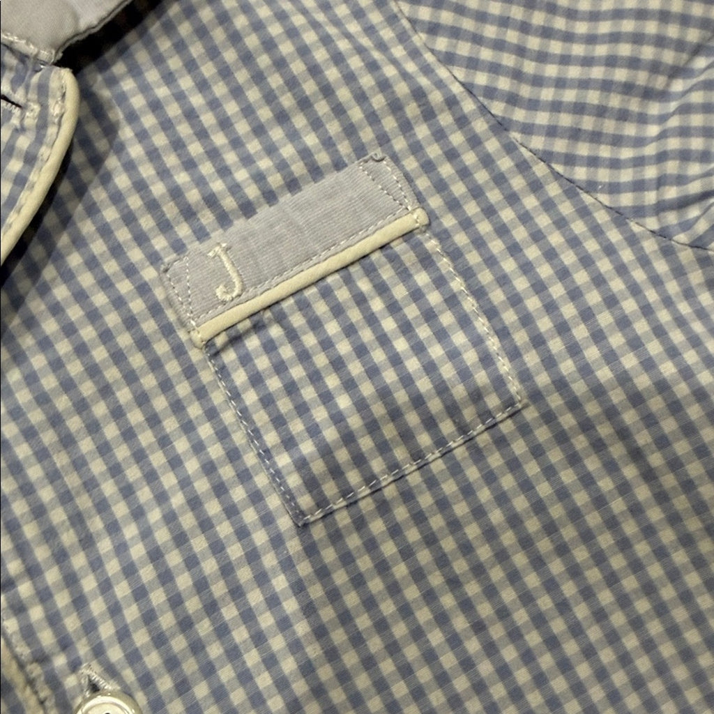Jacadi Light Blue and White Gingham Shirt and Shorts Set Size 2 Years