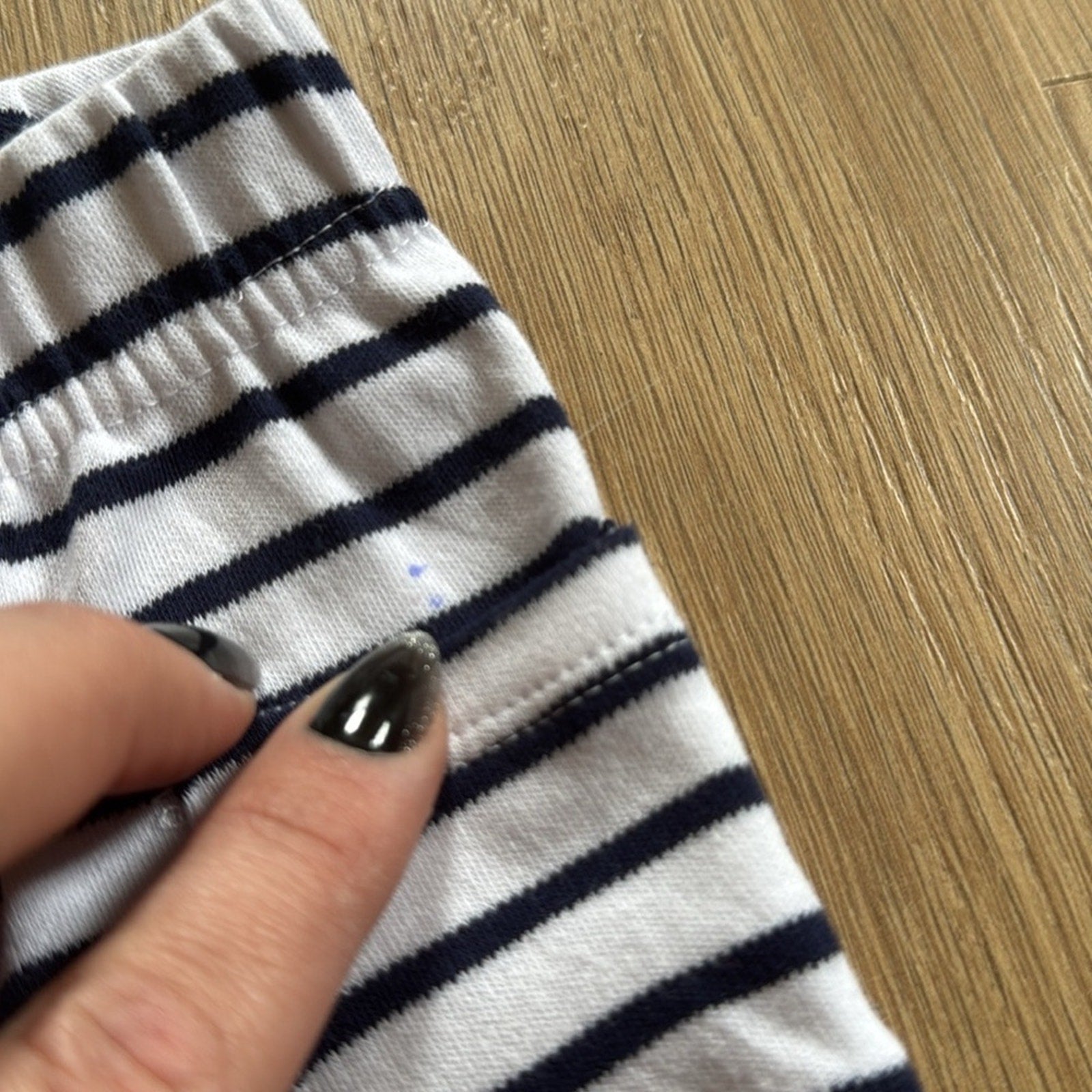 Rock A Bye Baby Boutique Striped Kids 3 Piece Outfit Set - Black and White 3-6M