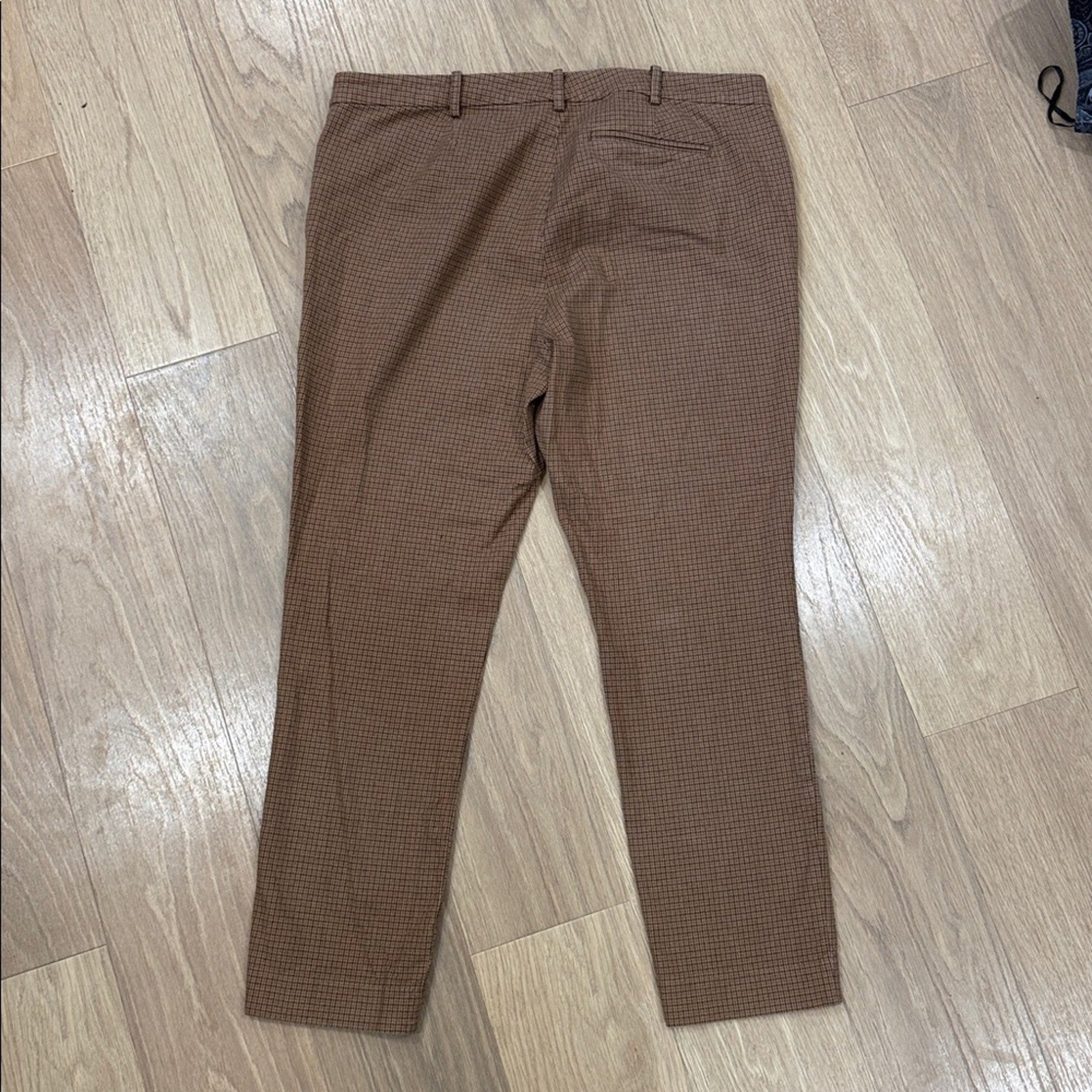 Ralph Lauren Tan Plaid Chino Pants Size 14 Petite