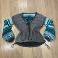 Free People Reminiscent Sweater Pullover w/ Knit Sleeves Size XS