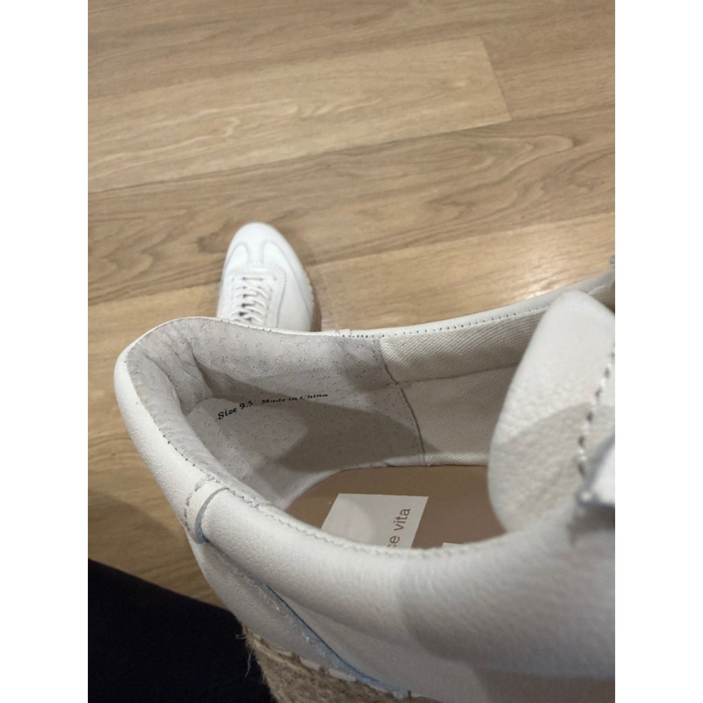 Dolce Vita Jaja White Leather Platform Espadrille Sneakers Casual Slip-Ons 9.5