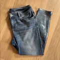 INC Skinny Leg Regular Fit Women's Blue Jeans with Silver Accents Size 14P
