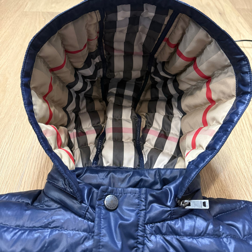 Burberry Kids Navy Blue Quilted Down Vest Size 10 Years