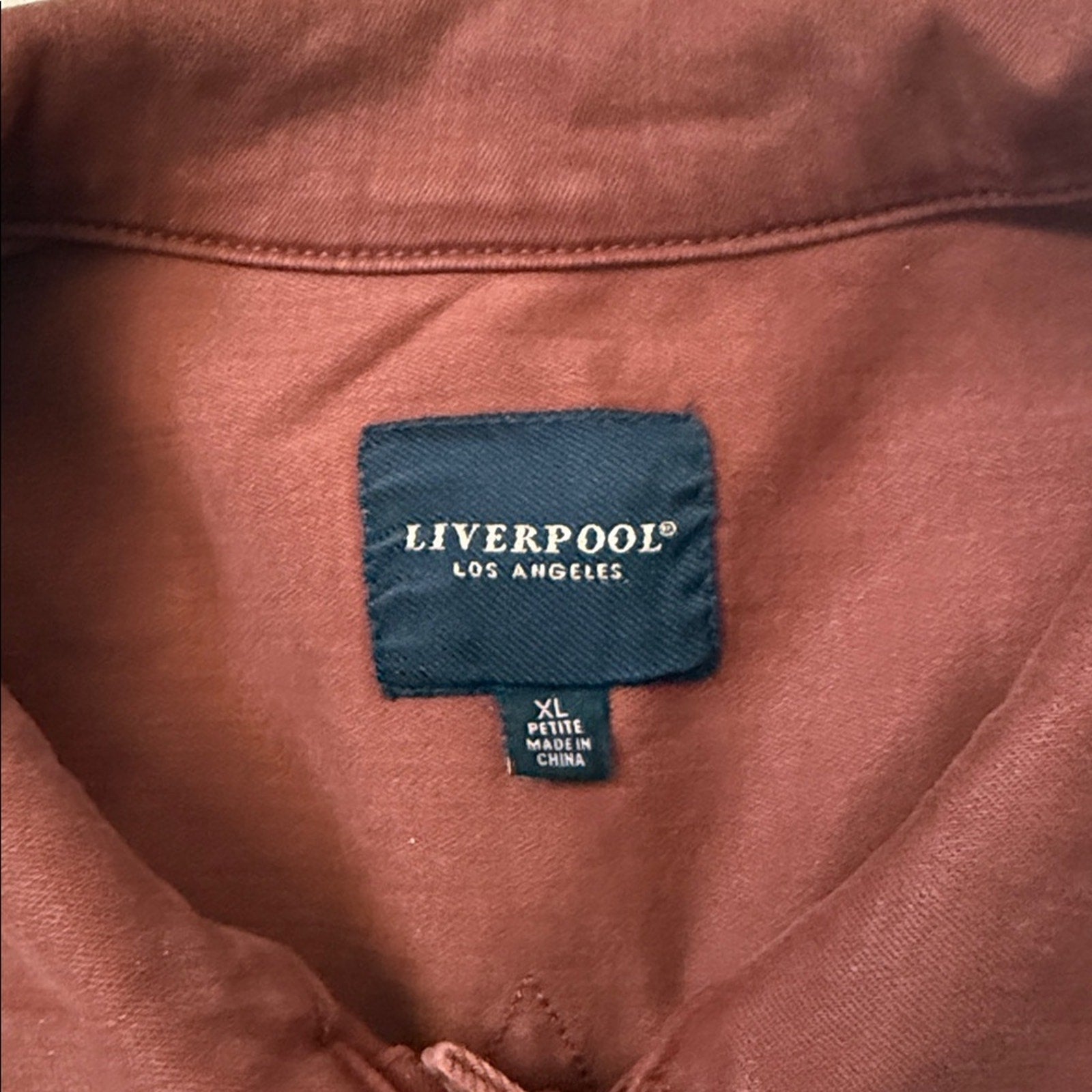 NWT Liverpool Women's Rust Jean Jacket Size XL Petite