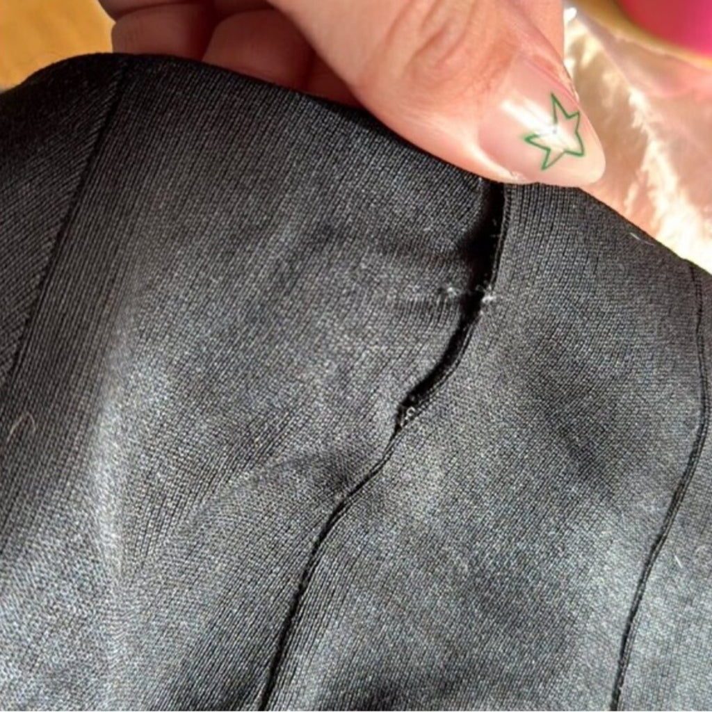 BURBERRY Vintage Black Faux Wrap Midi / Maxi Skirt Size 8