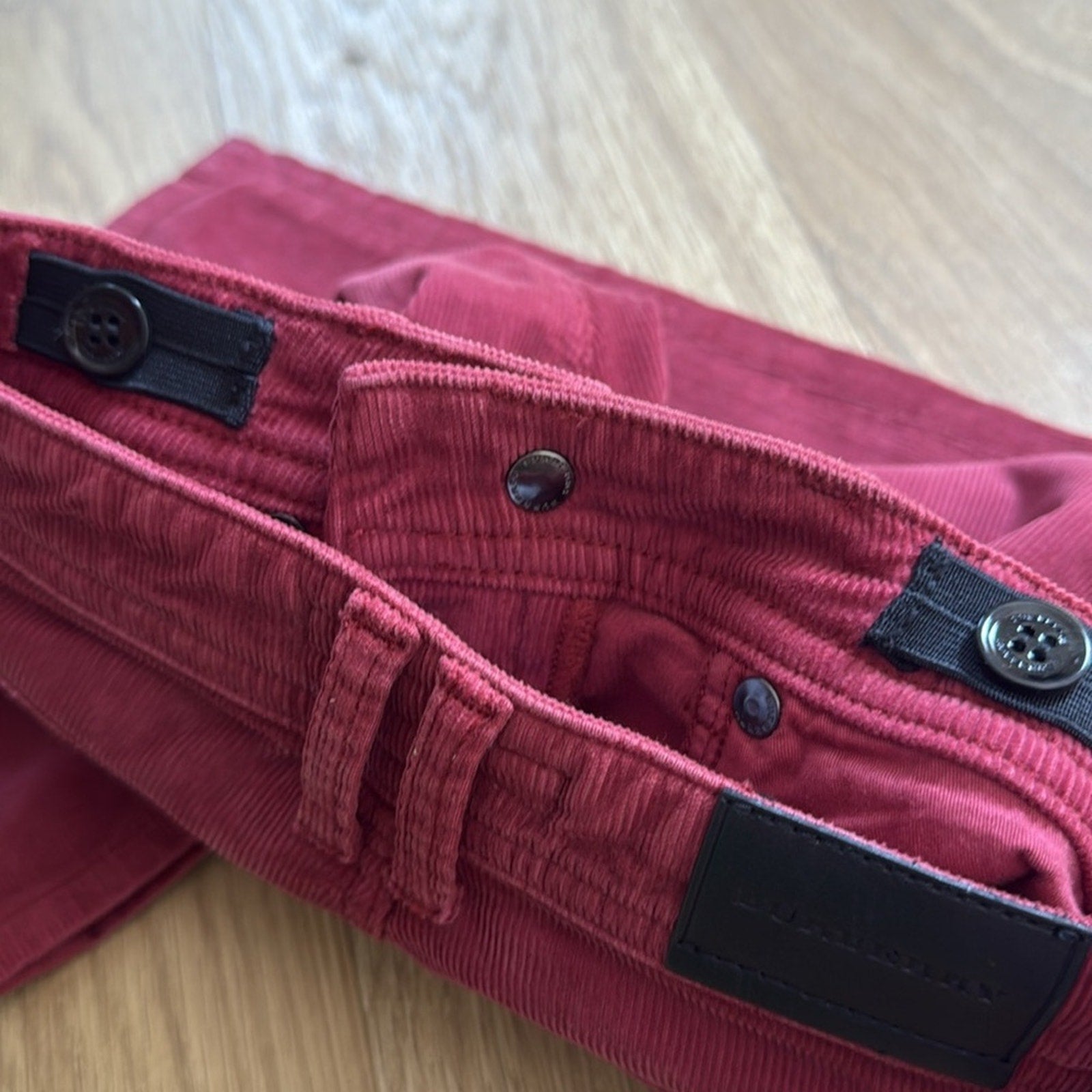 Burberry Children's Burgundy Corduroy Trousers - Size 4Y, Regular Fit