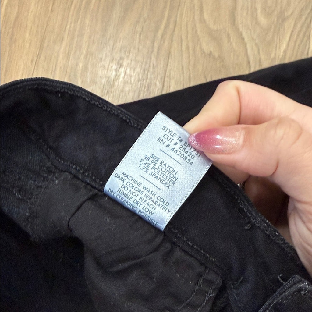 Just Black Denim Women's Skinny Jeans - Deep Black Size 24
