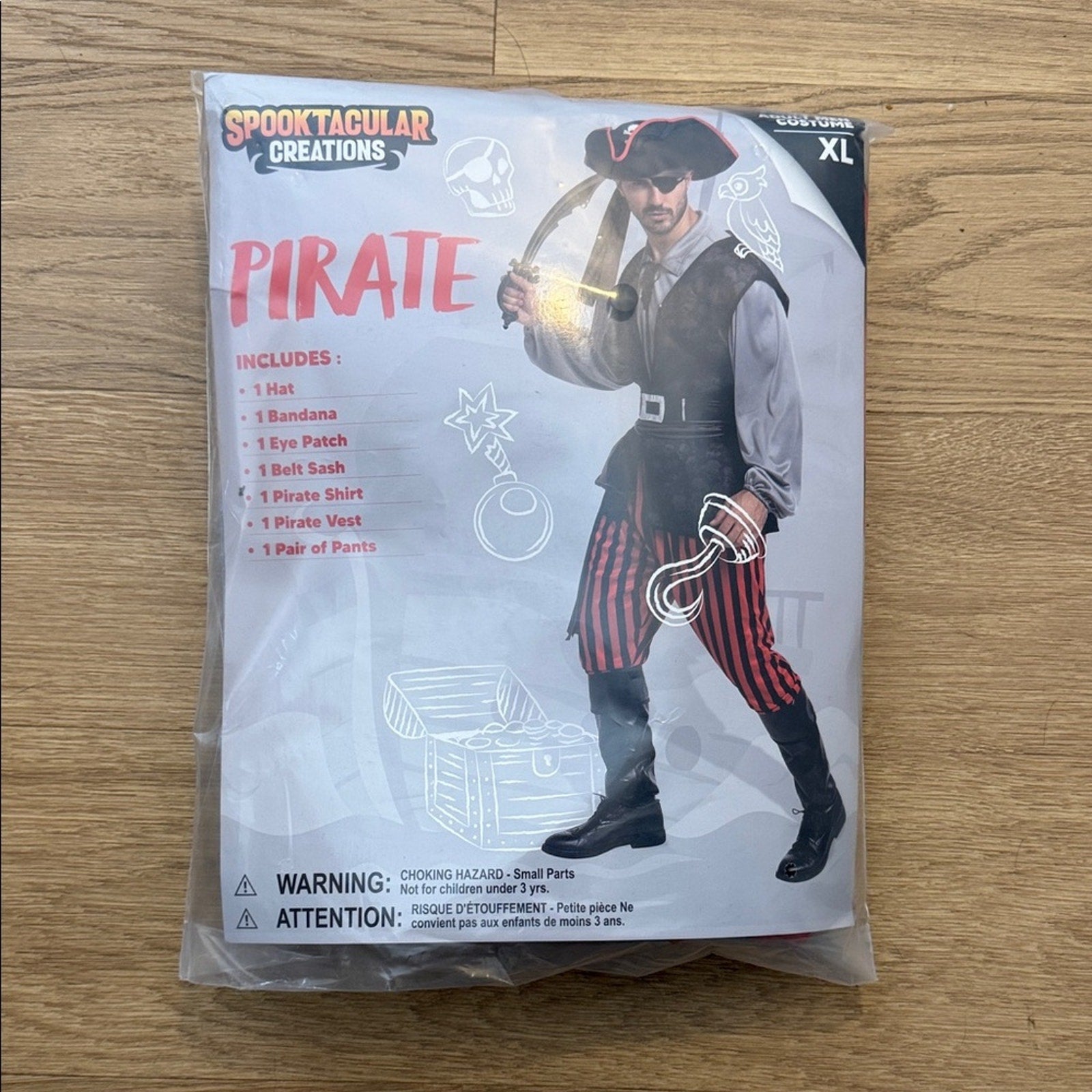 Spooktacular Creations Adult Pirate Costume Size XL NEW!