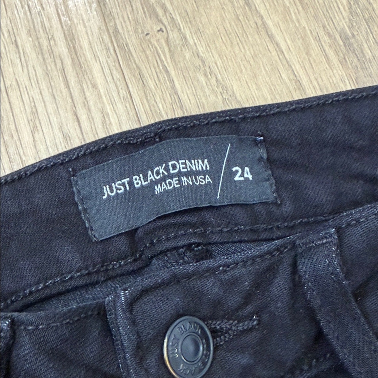 Just Black Denim Women's Skinny Jeans - Deep Black Size 24