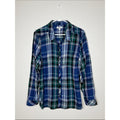 croft & barrow Blue and Green Plaid Shirt Size XXL