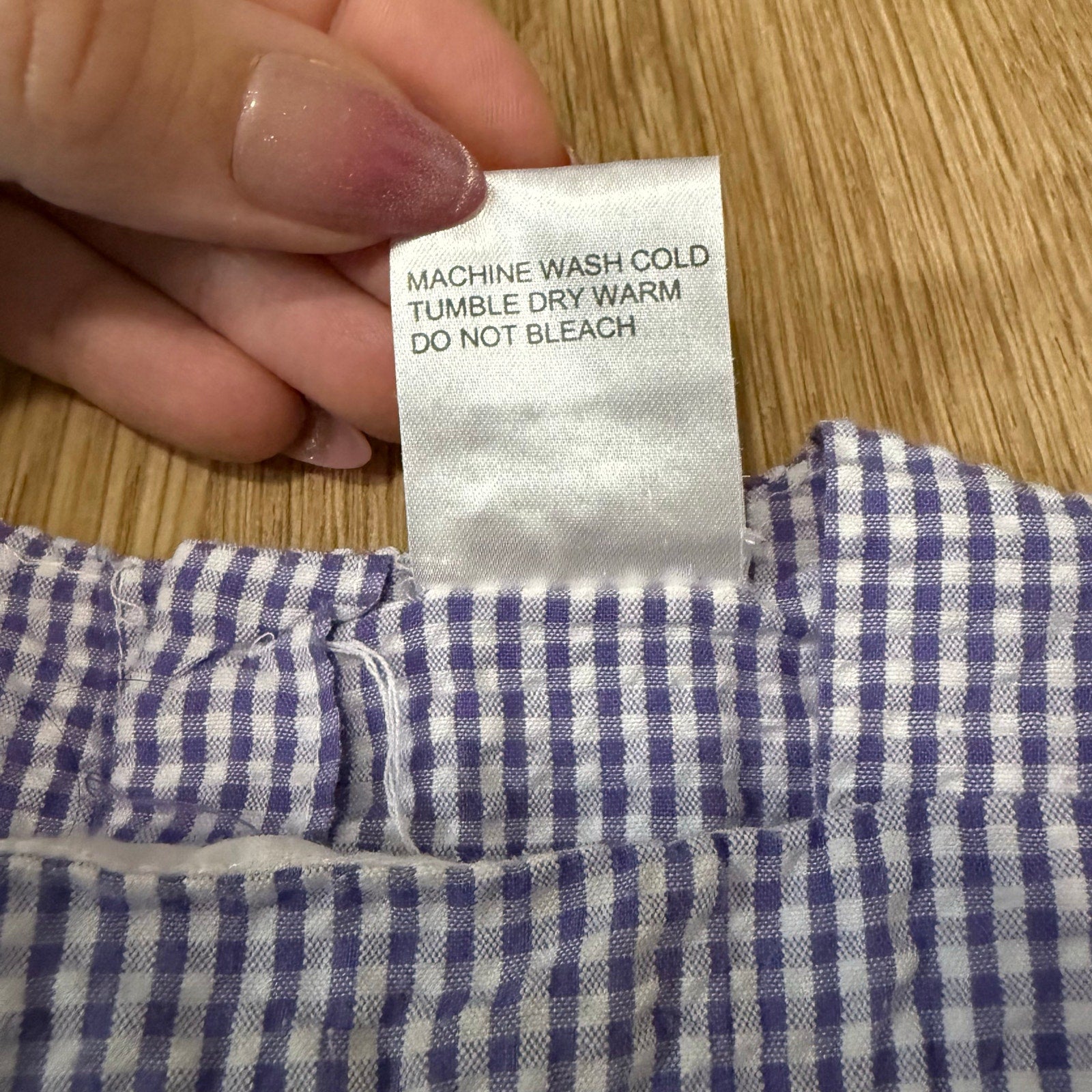 Simply Smock Blue Gingham Smocked Dress with Bicycle Embroidery Size 6 Months