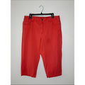 Merona Coral-Red Stretch Casual Pants Cropped Capri Size 16