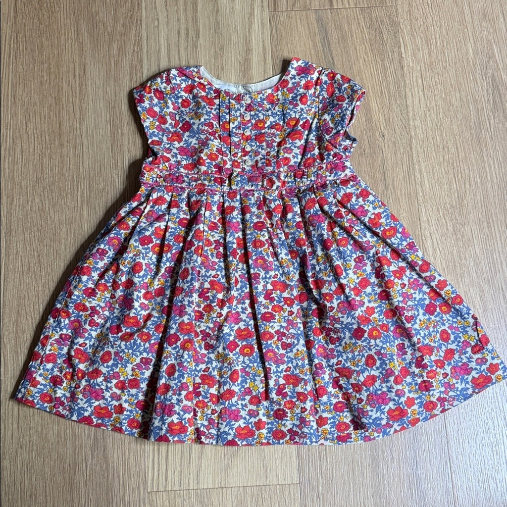 DP...am Bebe Floral Baby Dress with Bonnet and Shoes Size 12 Months