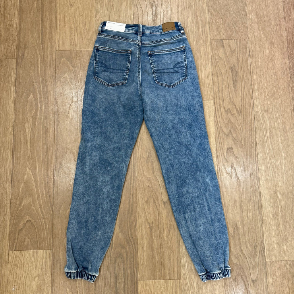 American Eagle Stretch Denim High-Rise Mom Joggers Size 2 NWT