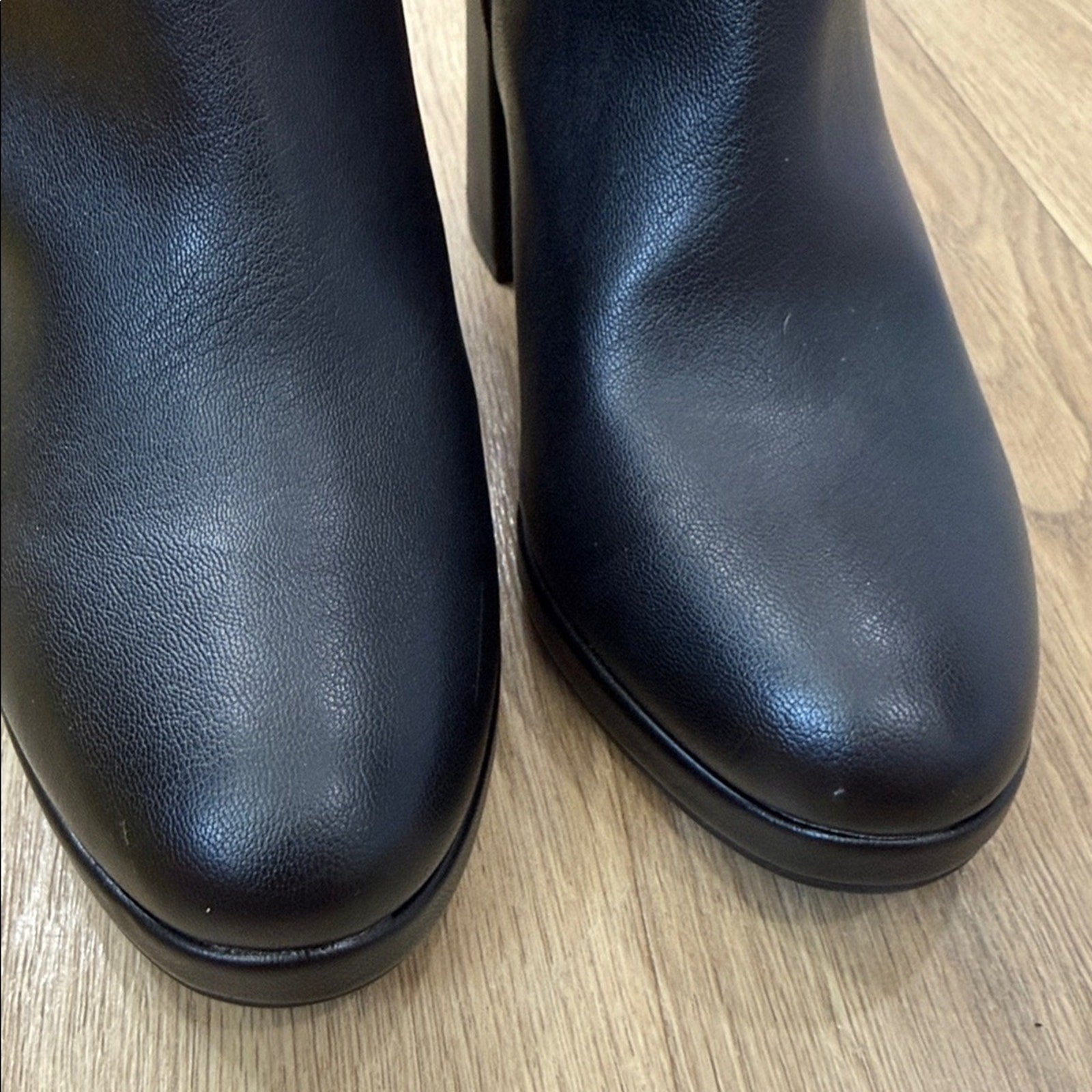 Vizzano Black Heeled Ankle Boots Lace Up Detail Size 10