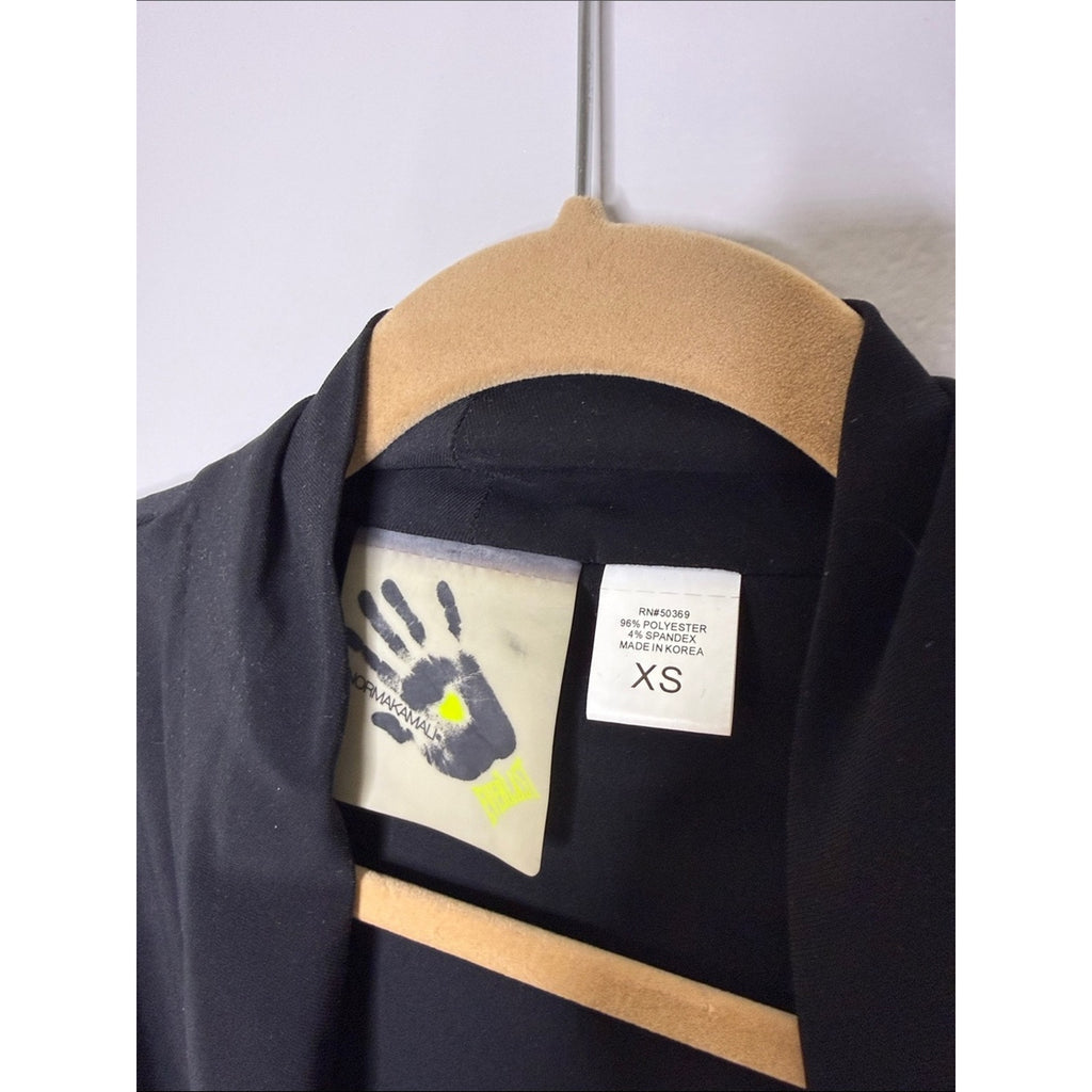 Norma Kamali Sleeveless Black Draped Faux Wrap Top Size XS