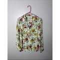 Lucky Brand Floral Button-Down Shirt with Pink & Yellow Blooms Size XS