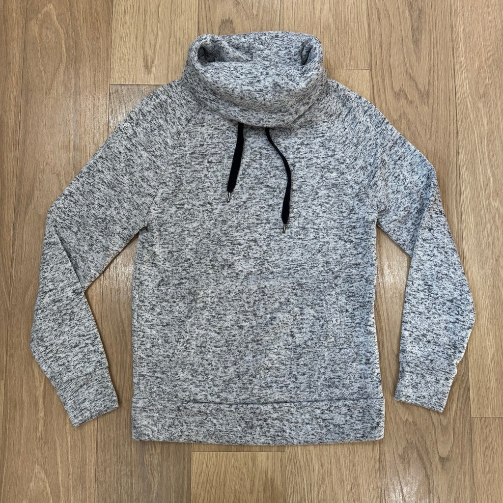 Derek Heart Women's Funnel Neck Pullover - Heather Gray Space Dye Fleece Size Small