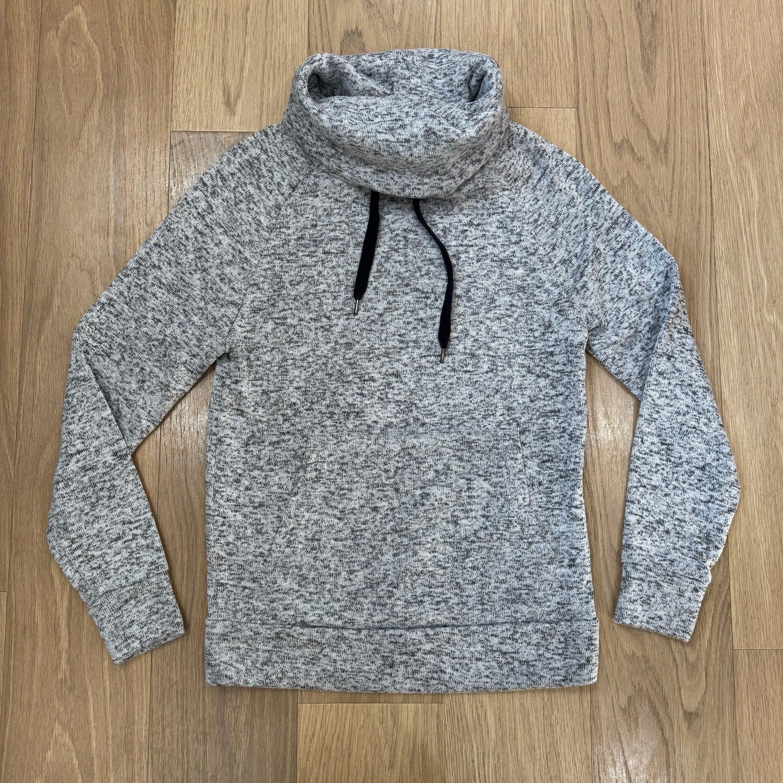 Derek Heart Women's Funnel Neck Pullover - Heather Gray Space Dye Fleece Size Small