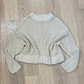 moon & madison Cream Knit Crew Neck Sweater Size Medium
