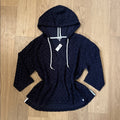 NEW Talbots Navy Terricloth Textured Hooded Top Size 1X Petite