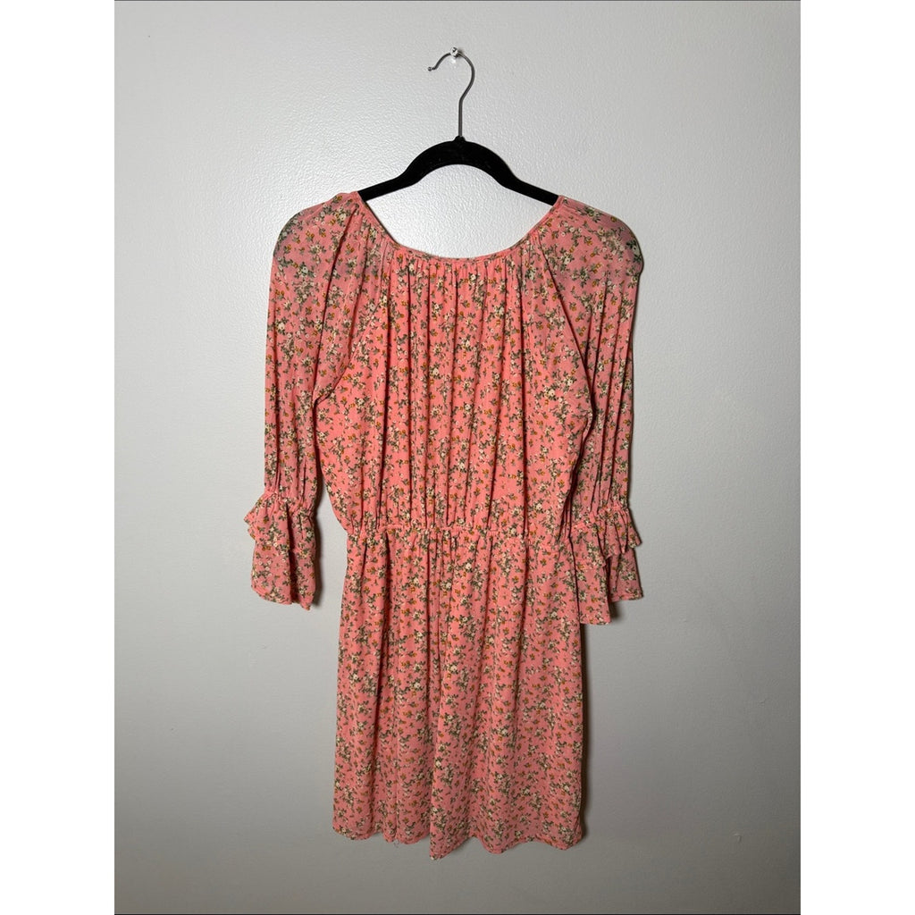 Luna Floral V-Neck Dress - Lightweight Summer Style Size Medium