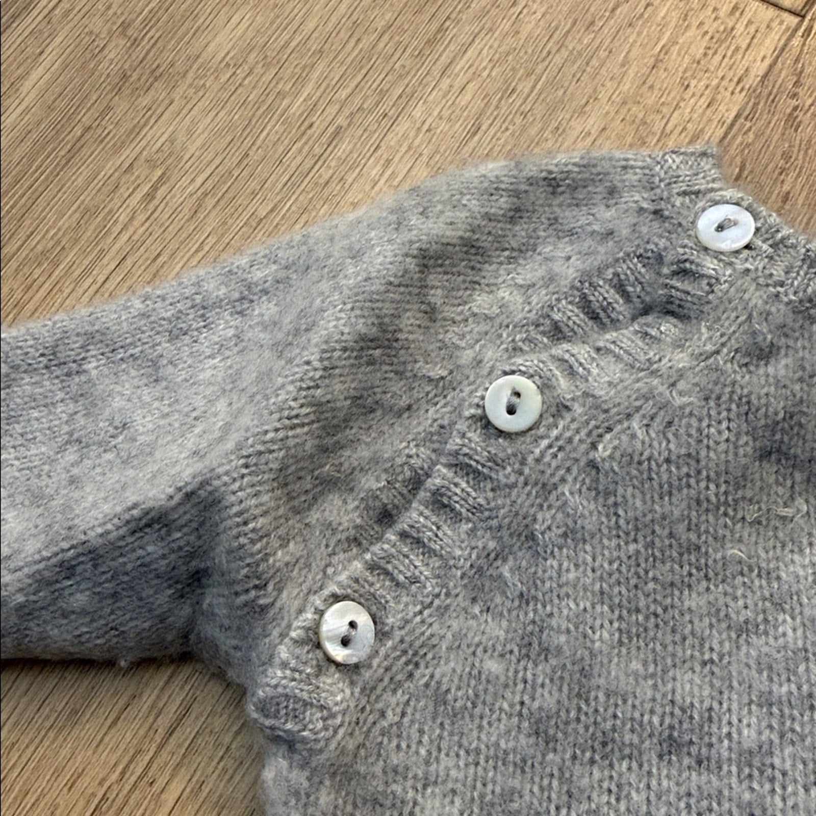 Bonpoint Kids 100% Cashmere One-Piece Playsuit - Heather Gray, Size 1