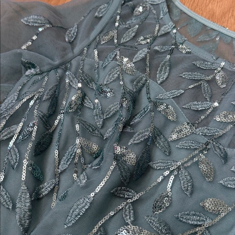 Ever Pretty Teal Sequin Embellished Gown Size 14