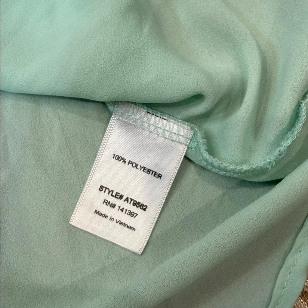 ASTR Elegant Mint Halter Top Ruffle Detail Size Medium