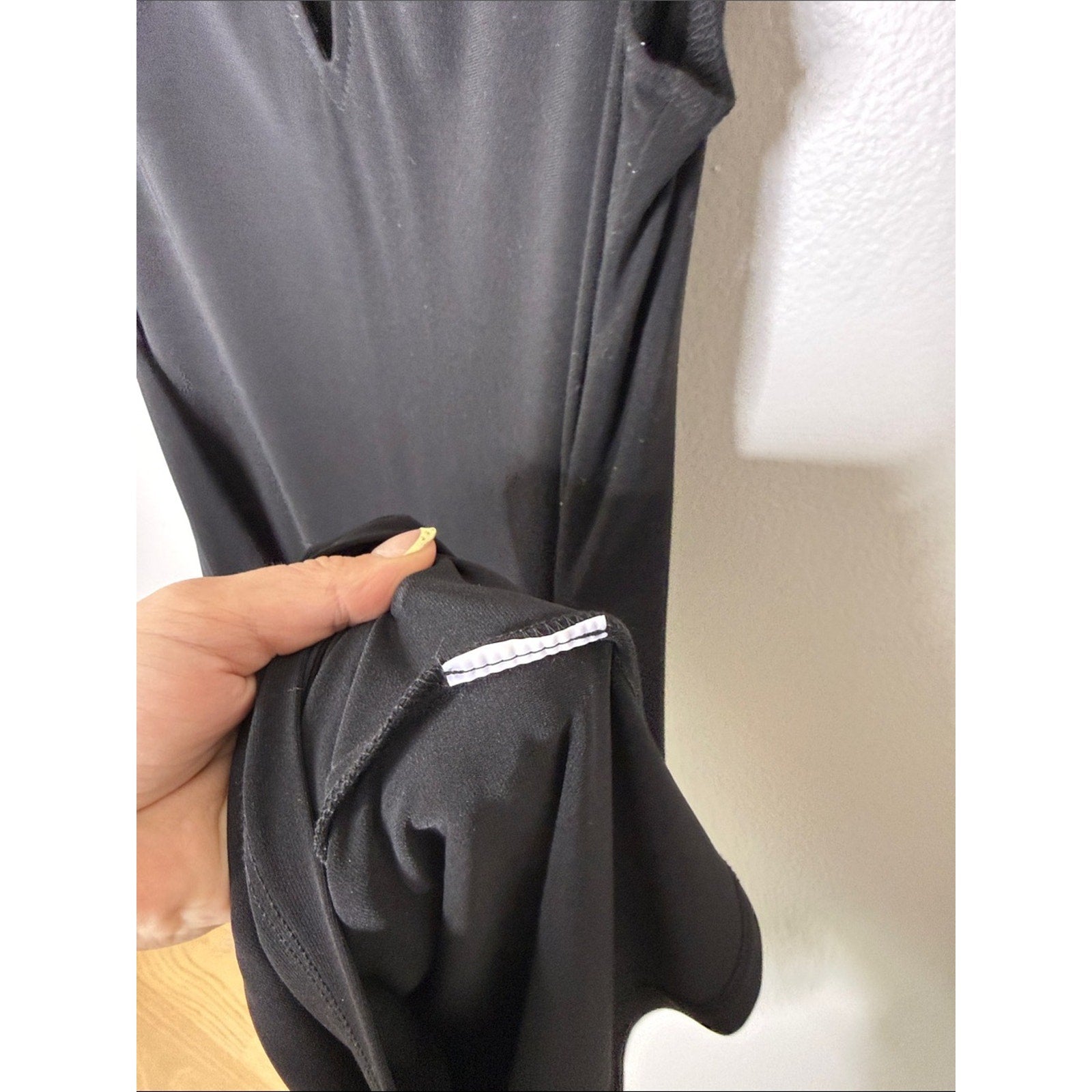 Joseph Ribkoff Black Midi Dress with Gold Accent Size 8