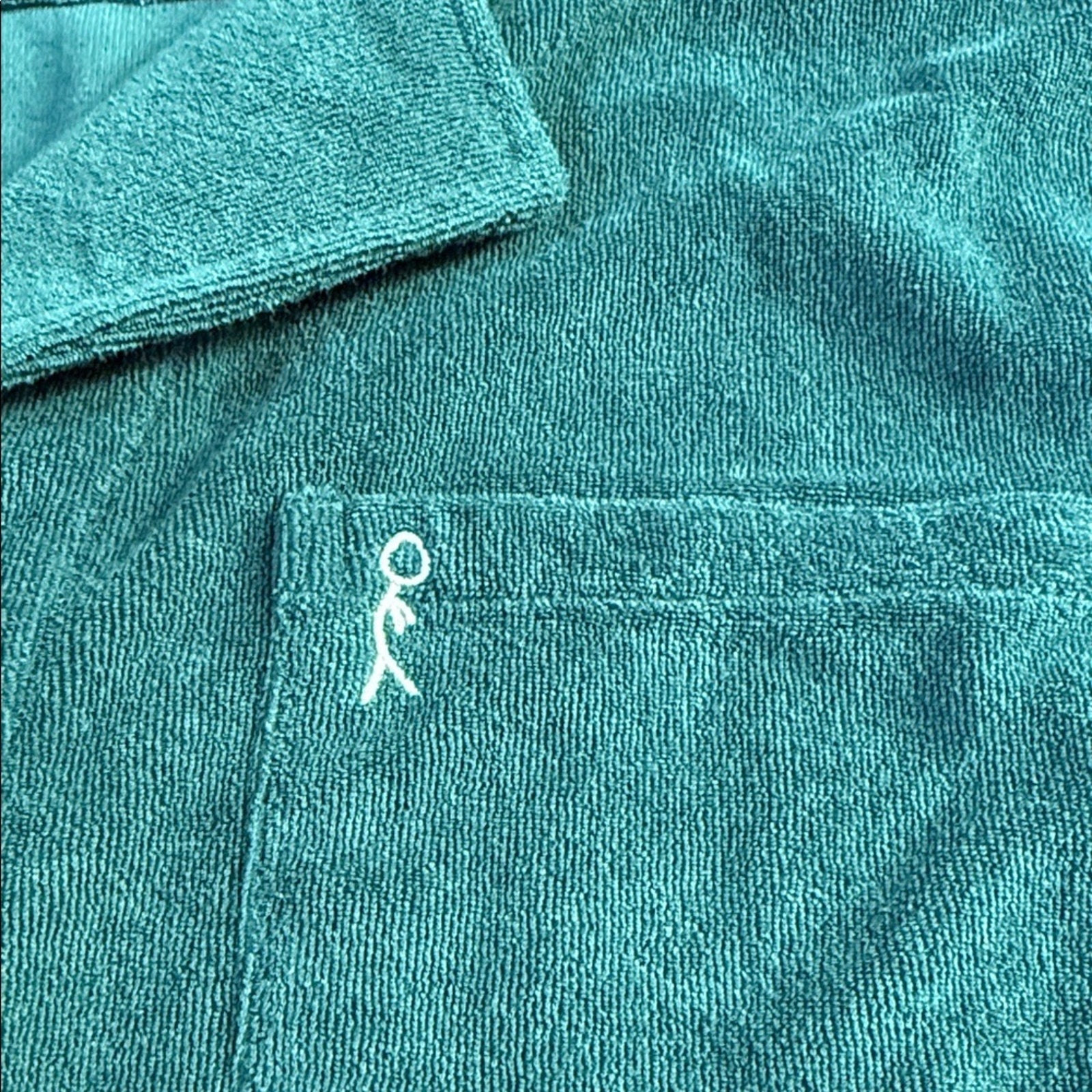 Barstool Sports Sad Boy Season Green Terrycloth Button-Up Long Sleeve Shirt Lg