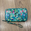 Mundi Multicolored Floral Wristlet Wallet in Patent Leather